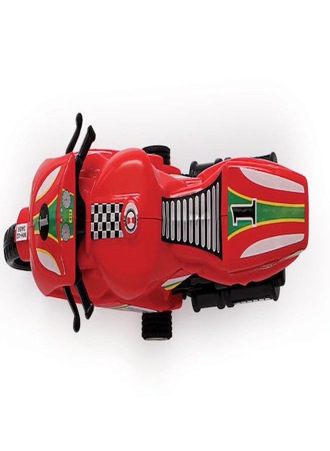 Toy Vibes Plastic Splendor Bike Motorcycle Vehicle Toy for Kids and Toddlers, Stylish and Attractive Plastic Bike Toy for Kids (Red) - Image 3